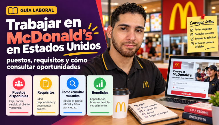 Trabajar en McDonald’s en Estados Unidos: puestos, requisitos y cómo consultar oportunidades