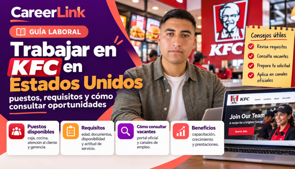 Trabajar en KFC en Estados Unidos: puestos, requisitos y cómo consultar oportunidades