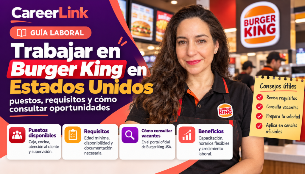 Trabajar en Burger King en Estados Unidos: puestos, requisitos y cómo consultar oportunidades