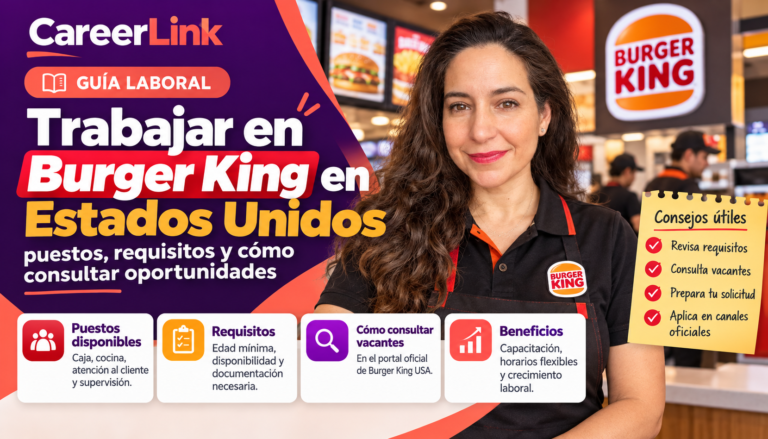 Trabajar en Burger King en Estados Unidos: puestos, requisitos y cómo consultar oportunidades