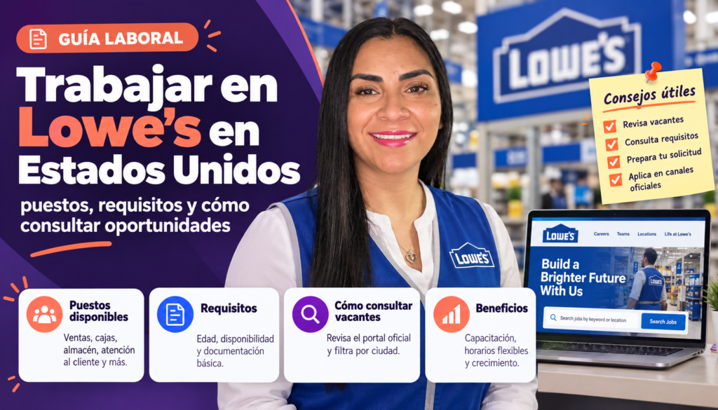 Trabajar en Lowe’s en Estados Unidos: puestos, requisitos y cómo consultar oportunidades