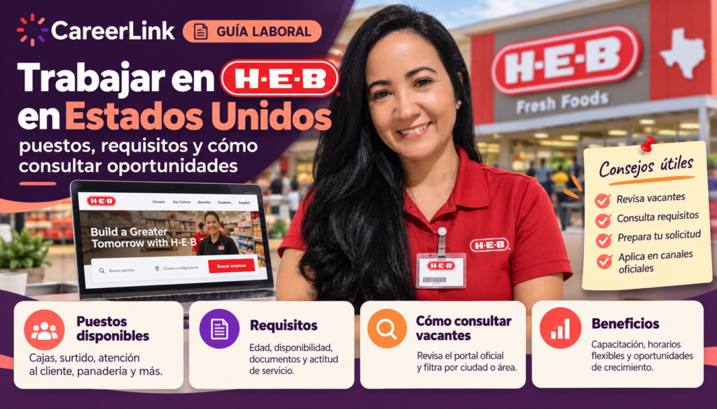 Trabajar en H-E-B en Estados Unidos: puestos, requisitos y cómo consultar oportunidades