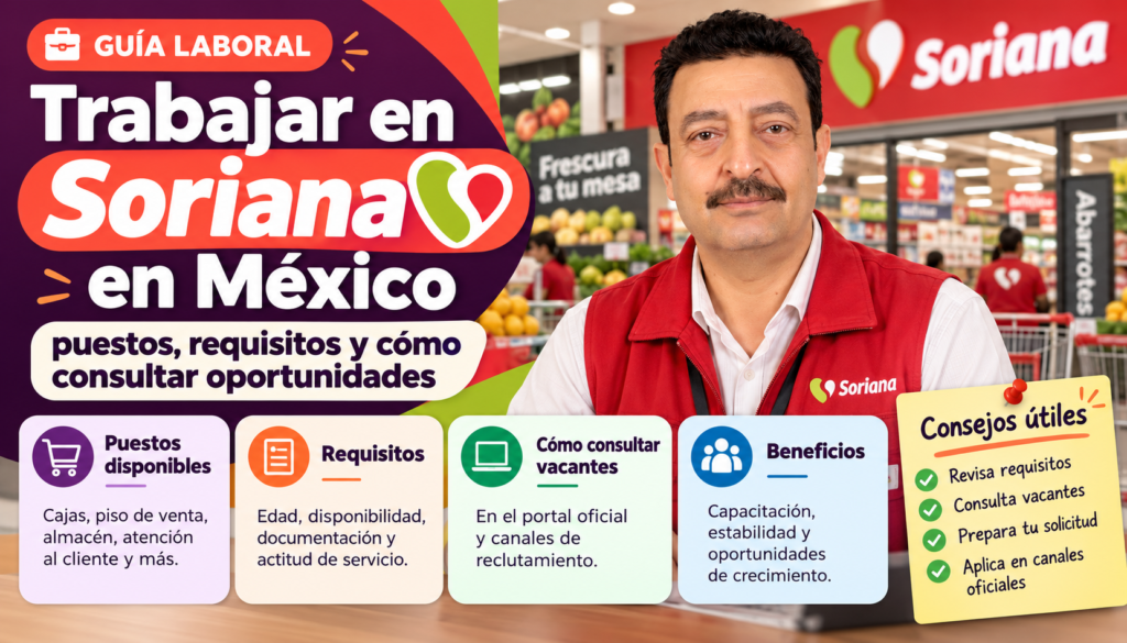 Trabajar en Soriana en México: puestos, requisitos y cómo consultar oportunidades